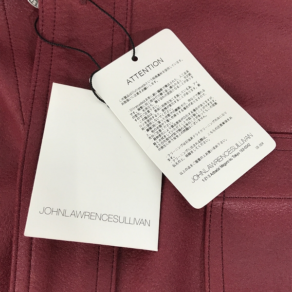 実際に弊社で買取させて頂いたJOHN LAWRENCE SULLIVAN/ジョンローレンスサリバン 22AW  ヴィーガン レザーオーバーサイズシャツ/46の画像 4枚目