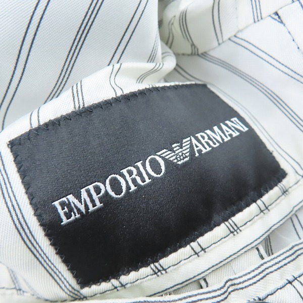 実際に弊社で買取させて頂いた【JPタグ】EMPORIO ARMANI/エンポリオアルマーニ 総柄 1Bテーラードジャケット ブラック/48の画像 2枚目