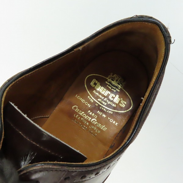 実際に弊社で買取させて頂いたChurch's/チャーチ ウィングチップ レザーシューズ/5.5Fの画像 4枚目
