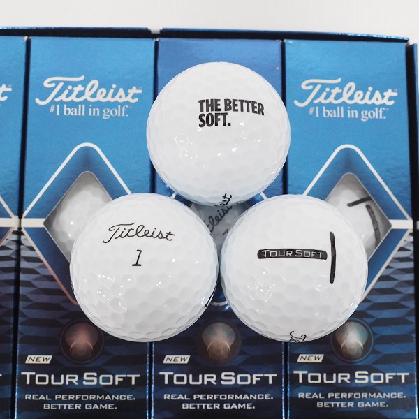実際に弊社で買取させて頂いた【未使用/オウンネーム】Titleist/タイトリスト TOUR SOFT ゴルフボール ホワイト 1ダースの画像 1枚目