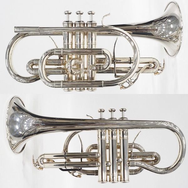 実際に弊社で買取させて頂いたYAMAHA/ヤマハ Custom YCR-8335S/YCR8335S コルネット 銀メッキ仕上げ ハードケース付きの画像 1枚目