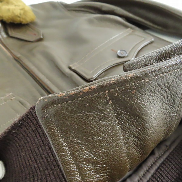 実際に弊社で買取させて頂いたTHE REAL McCOY’s/ザリアルマッコイズ G-1フライトジャケット 55J14/34の画像 7枚目