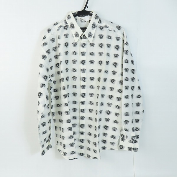 実際に弊社で買取させて頂いたGIANNI VERSACE/ジャンニヴェルサーチ 総柄長袖シャツ/48
