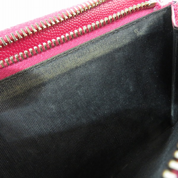 実際に弊社で買取させて頂いたSAINT LAURENT PARIS/サンローランパリ カサンドラロゴプレート ラウンドジップ ロングウォレット/長財布の画像 6枚目