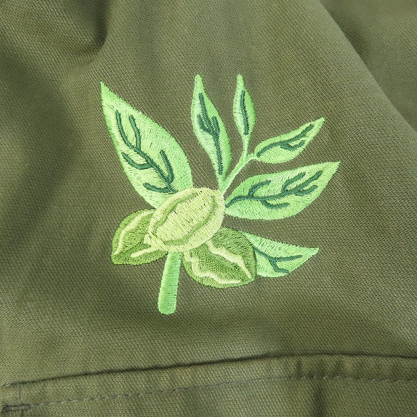 実際に弊社で買取させて頂いた【難あり】DICKIES/ディッキーズ M-65刺繍ジャケット キルトライナー付き/カーキ/143M10WD23/Lの画像 5枚目
