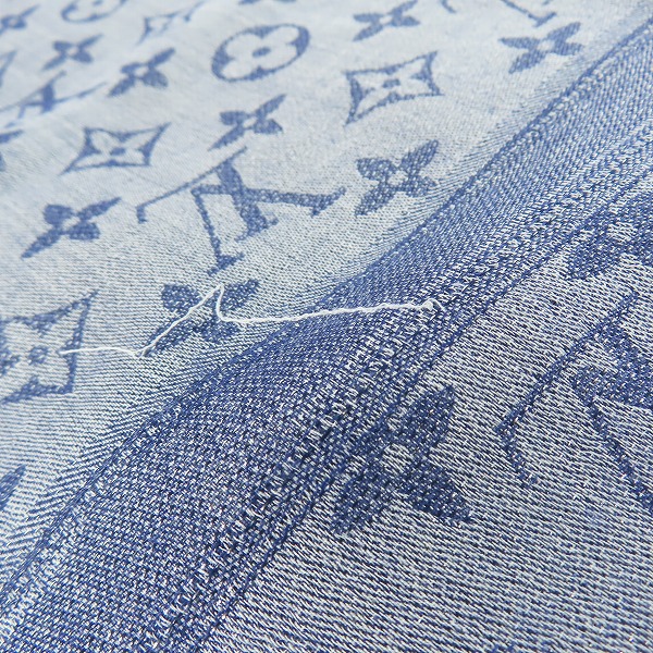 実際に弊社で買取させて頂いた【JPタグ】LOUIS VUITTON/ルイ・ヴィトン モノグラム ショール ウール/カシミヤ混 シルクストール/マフラーの画像 4枚目