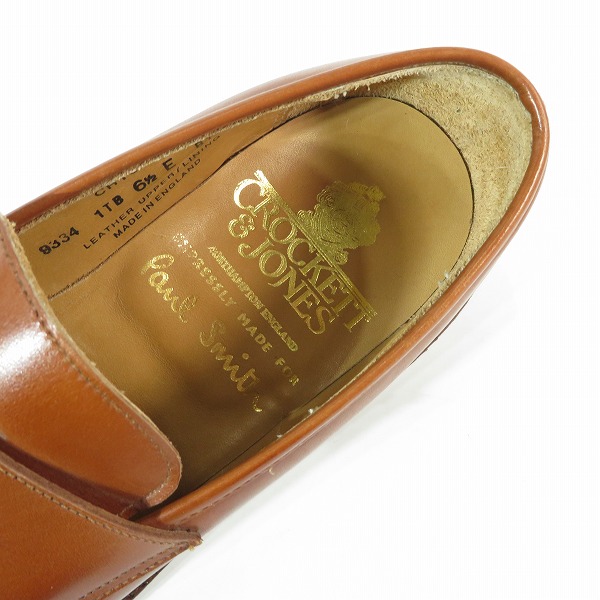 実際に弊社で買取させて頂いたCROCKETT&JONES×Paul Smith/クロケット&ジョーンズ×ポールスミス ローファー/シューズ 9334/6.5Eの画像 4枚目