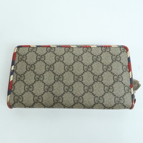 実際に弊社で買取させて頂いたGUCCI/グッチ GGスプリーム クーリエ UFO 虎 ラウンド ジップ ウォレット/財布の画像 1枚目