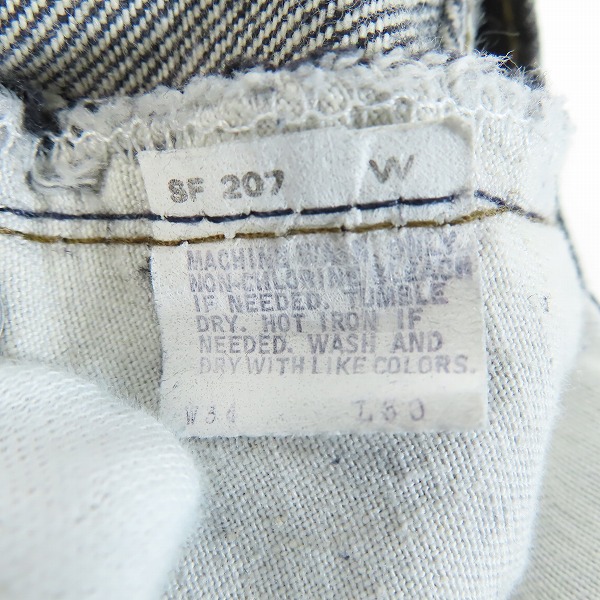 実際に弊社で買取させて頂いた【未使用】LEVIS/リーバイス 501 米国製 ボタン裏刻印525ブラックデニムパンツ 501-0658/W34L30の画像 4枚目