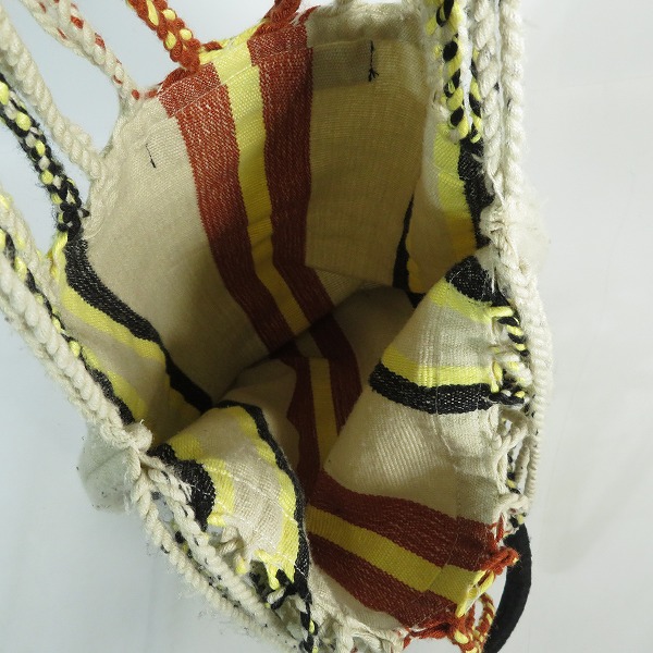 実際に弊社で買取させて頂いたMARNI/マルニ ストライプ柄 フリンジ付きハンモックバッグ ストライプ柄の画像 4枚目