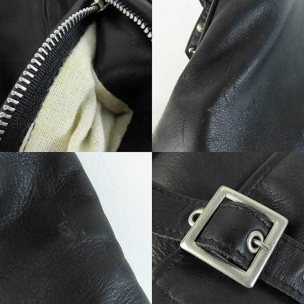実際に弊社で買取させて頂いたSchott/ショット シングルライダースジャケット/レザージャケット ブルゾン/34の画像 8枚目