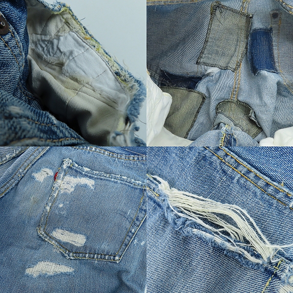 実際に弊社で買取させて頂いたLevi’s/リーバイス 刻印無/TALONジップ/赤耳/隠しリベット/Vステッチ/リペア ヴィンテージ/ビンテージ デニムパンツの画像 8枚目