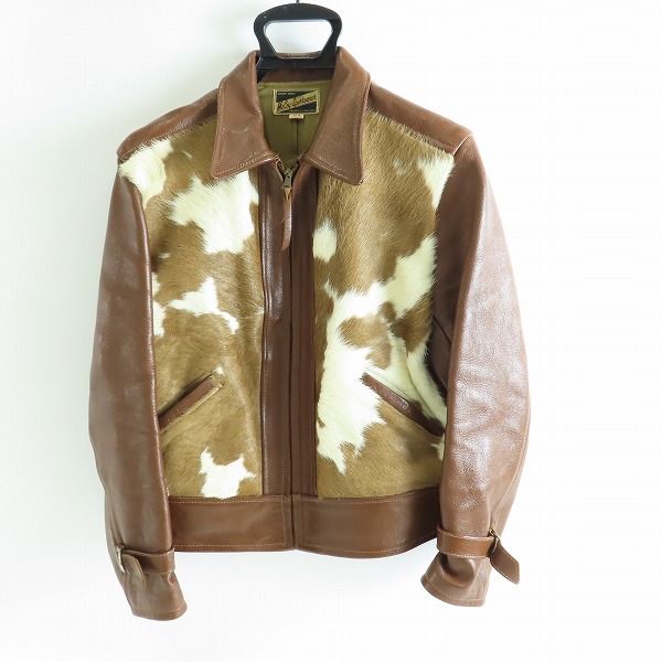 実際に弊社で買取させて頂いたTHE REAL McCOY’s/ザリアルマッコイズ JOE McCOY/ジョーマッコイ スポーツウエア STAMPEDE スタンピード レザー ジャケット34