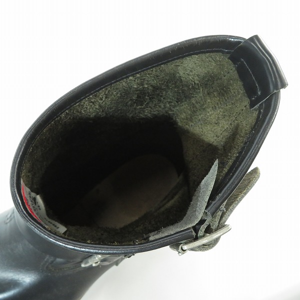 実際に弊社で買取させて頂いたRED WING/レッドウィング ショート エンジニアブーツ スチールトゥ ブラック 2976/11Dの画像 4枚目