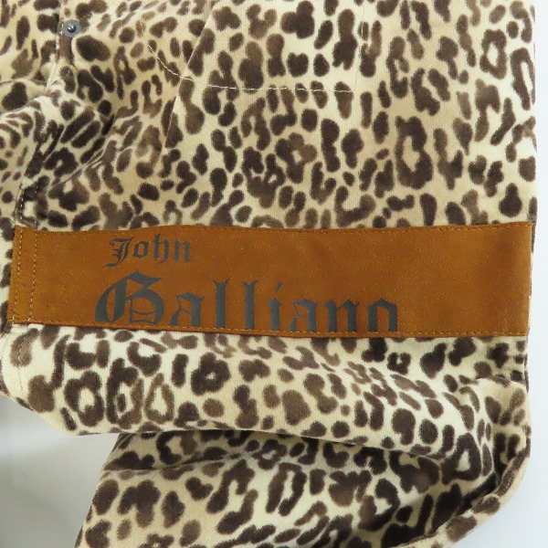 実際に弊社で買取させて頂いたJohn Galliano/ジョンガリアーノ ヒョウ柄 パンツ ボトムス 44の画像 5枚目