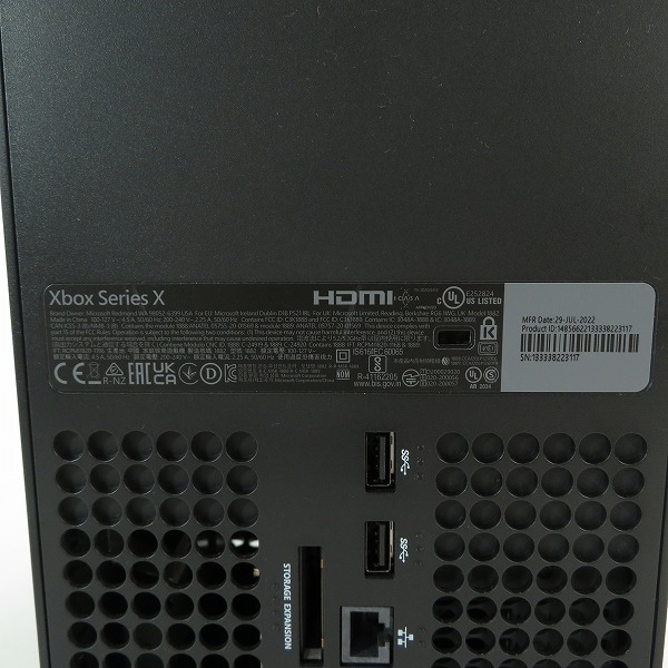 実際に弊社で買取させて頂いたMicrosoft/マイクロソフト Xbox Series X 1TB SSD 本体 Model 1882【簡易動作確認済】の画像 4枚目