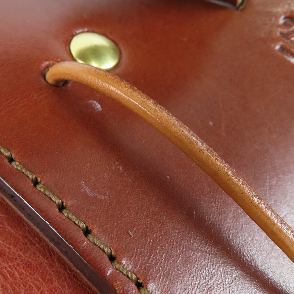 実際に弊社で買取させて頂いたHERZ/ヘルツ 半かぶせの二本ベルト リュック/レザー バックパック R-152の画像 9枚目