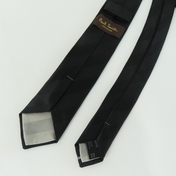 実際に弊社で買取させて頂いたPaul Smith/ポールスミス シルク混 ブラック ネクタイ の画像 2枚目