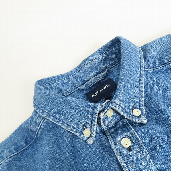 実際に弊社で買取させて頂いたDESCENDANT/ディセンダント 23AW ALLEN DENIM LS SHIRT COLOR/デニムシャツ 232WVDS-SHM01/2の画像 5枚目