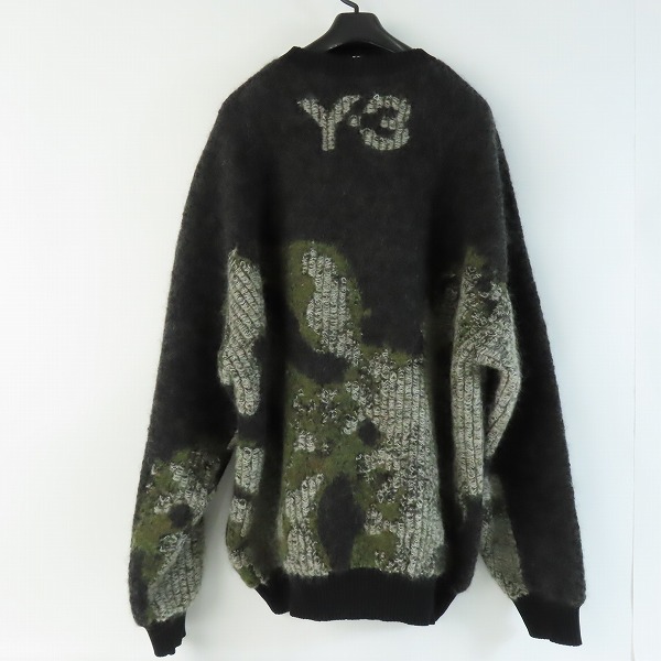 実際に弊社で買取させて頂いたY-3/ワイスリー 21AW U CH1 CAMO KNIT CREW SWEATER/カモフラ柄 オーバーサイズクルーネックニット HB3331/2XLの画像 1枚目