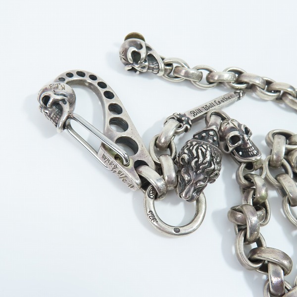 実際に弊社で買取させて頂いたBWL/BILL WALL LEATHER/ビルウォールレザー ビンテージスカル&ライオン シルバーウォレットチェーン