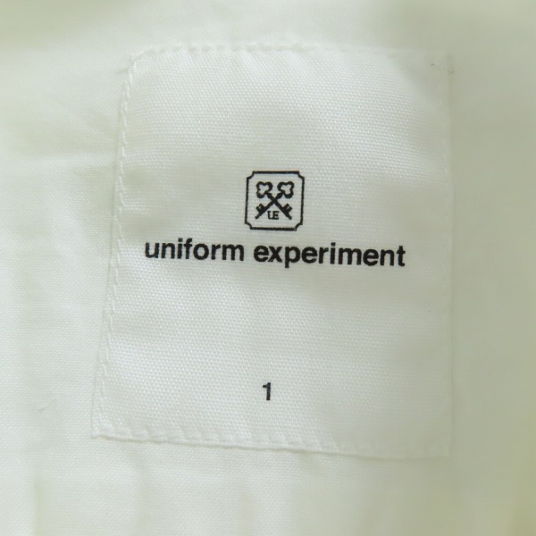 実際に弊社で買取させて頂いたuniform experiment/ユニフォームエクスペリメント 17SS TYPOGRAPHY REGULAR COLLAR SHIRT 長袖 シャツ UE-178048/1の画像 2枚目
