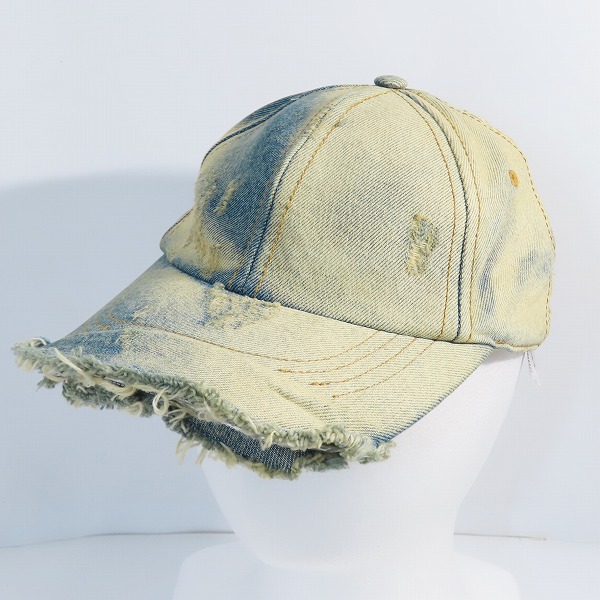 実際に弊社で買取させて頂いたDIESEL/ディーゼル C-IYASU ダメージ加工 デニム キャップ/A10162/01