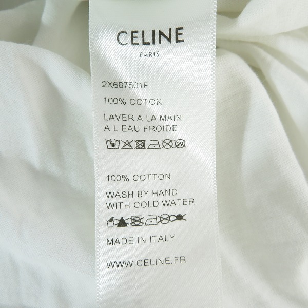 実際に弊社で買取させて頂いた【JPタグ】CELINE/セリーヌ 21SS スタッズ付き ルーズTシャツ 2X687501F/Lの画像 5枚目