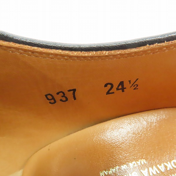 実際に弊社で買取させて頂いたSCOTCH GRAIN/スコッチグレイン インペリアル ストレートチップ ビジネスシューズ ブラック 937/24.5の画像 5枚目