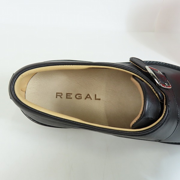 実際に弊社で買取させて頂いたREGAL/リーガル モンクストラップ レザーシューズ 227R/25.0の画像 4枚目