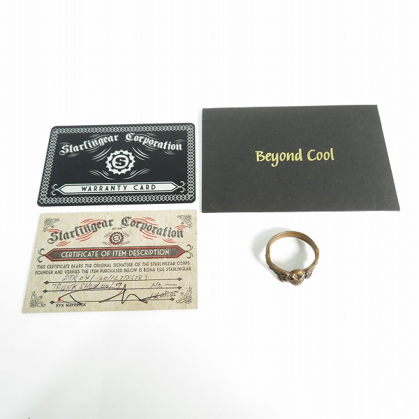 実際に弊社で買取させて頂いた【ギャラ付き】STARLINGEAR/スターリンギア Copper/銅 カッパー コッパー フライングスカルリング 23の画像 9枚目