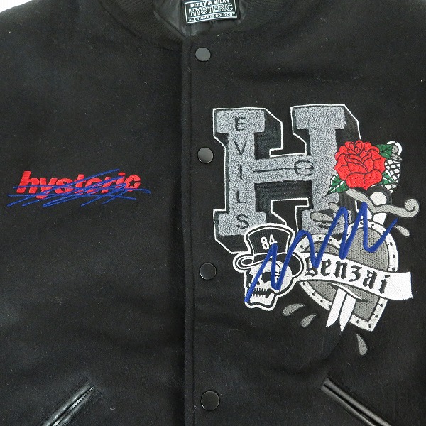 実際に弊社で買取させて頂いたHYSTERIC GLAMOUR×genzai/ヒステリックグラマー×ゲンザイ WOMAN STADIUM JUMPER スタジャン GZ1291/Lの画像 5枚目