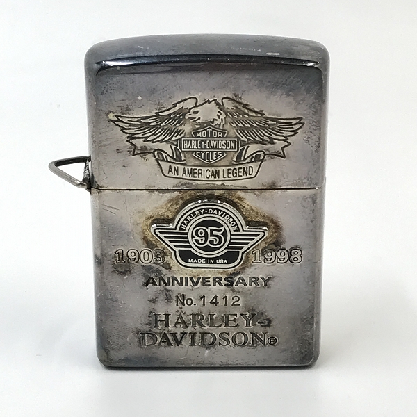 実際に弊社で買取させて頂いたZIPPO/ジッポー HARLEY DAVIDSON/ハーレーダビッドソン 95TH ANNIVERSARY MODEL メタル貼り 1997年製