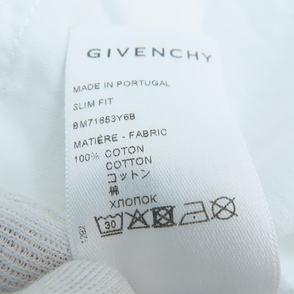 実際に弊社で買取させて頂いたGIVENCHY/ジバンシィ リバースロゴ  スリム  Tシャツ BM71653Y6B/XS の画像 4枚目