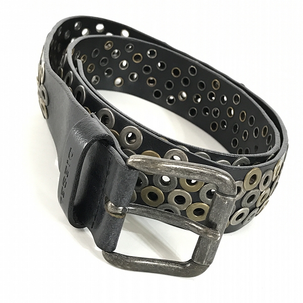 実際に弊社で買取させて頂いたDIESEL/ディーゼル レザースタッズベルト ブラック/90