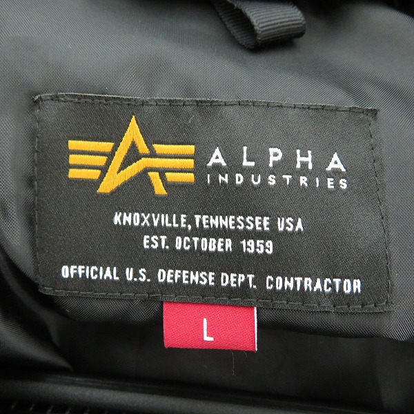 実際に弊社で買取させて頂いたALPHA INDUSTRIES/アルファインダストリーズ QUILTED COLD JACKET/キルティングジャケット TA1621-076/Lの画像 2枚目