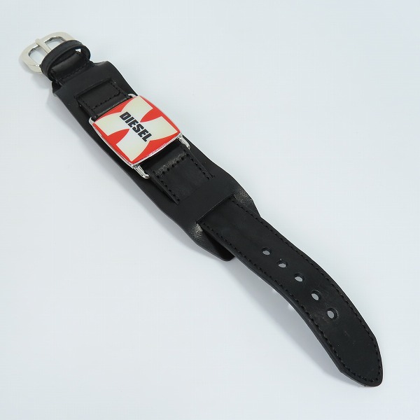 実際に弊社で買取させて頂いたDIESEL/ディーゼル ロゴプレート レザーブレスレットの画像 6枚目