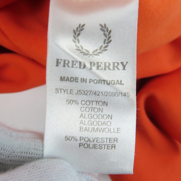 実際に弊社で買取させて頂いたFRED PERRY/フレッドペリー トラックジャケット オレンジ/Mの画像 4枚目