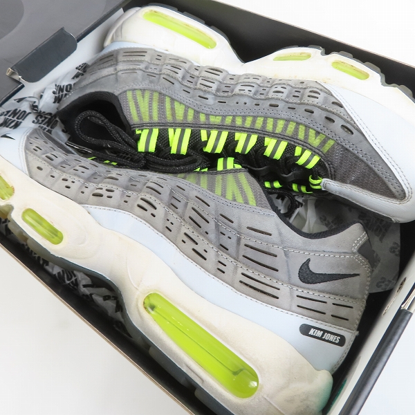 実際に弊社で買取させて頂いたNIKE/ナイキ AIR MAX 95 エアマックス KIM JONES BLACK/VOLTキムジョーンズ ブラック/ボルト DD1871-002/28.5の画像 8枚目