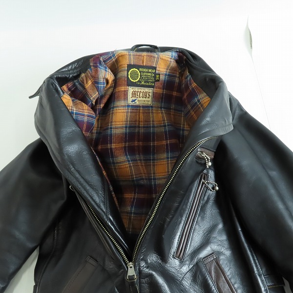 実際に弊社で買取させて頂いたTHE REAL McCOY’s/ザリアルマッコイズ AVIATION  レザージャケット/36の画像 2枚目