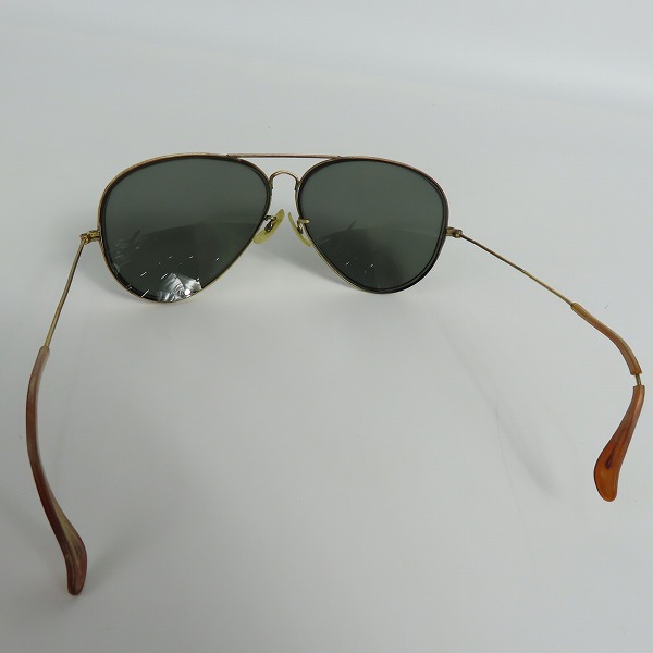 実際に弊社で買取させて頂いたRay-Ban/レイバン B&L/ボシュロム社製 ティアドロップ型 アイウェア/サングラス 度入り ゴールドの画像 3枚目