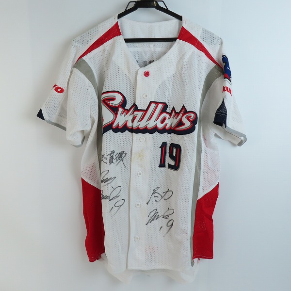 実際に弊社で買取させて頂いた(2)ZETT×BEAMS/ゼット×ビームス 東京ヤクルトスワローズ レプリカユニフォーム #19 石川雅規 YSRP2/フリー(XL)