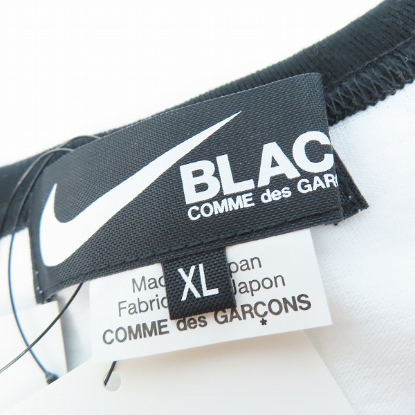 実際に弊社で買取させて頂いた【未使用】NIKE×BLACK COMME DES GARCONS/ナイキ×ブラックコムデギャルソン 半袖 Tシャツ/カットソー 1F-T104/XLの画像 2枚目