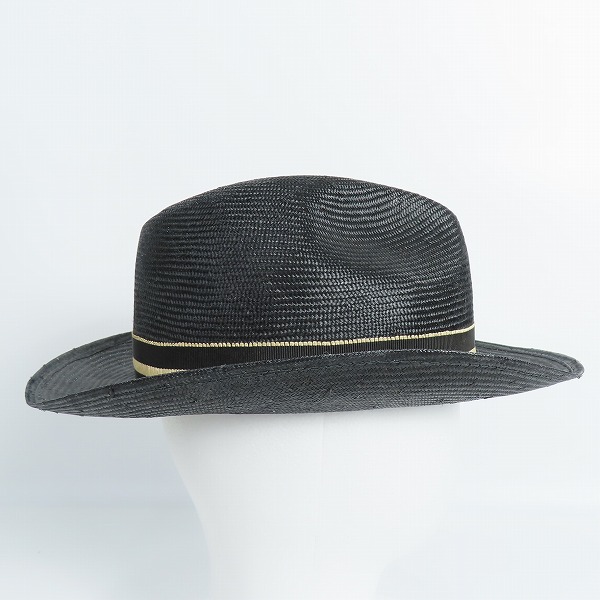実際に弊社で買取させて頂いたBorsalino/ボルサリーノ パナマハット 中折れ 帽子 リボン 15122 7-5/8の画像 3枚目