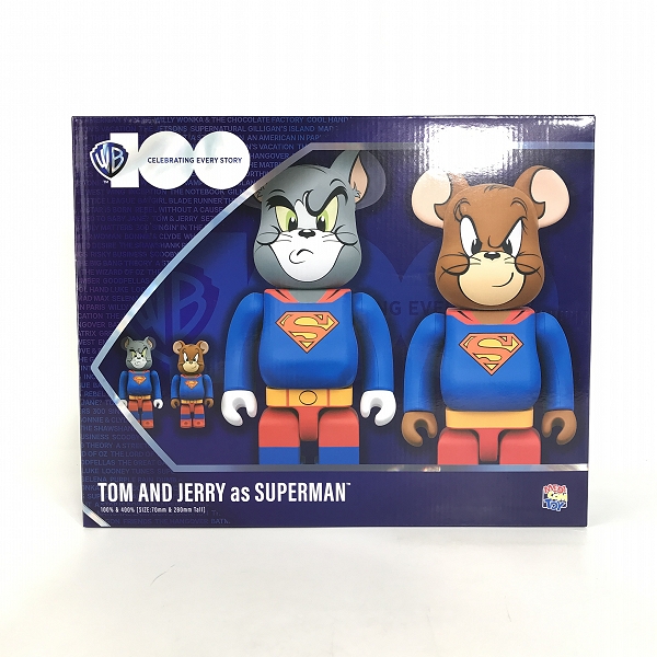 実際に弊社で買取させて頂いた【未開封】MEDICOM TOY/メディコムトイ BE@RBRICK/ベアブリック TOM AND JERRY as SUPERMAN 100％&400% トムとジェリー 