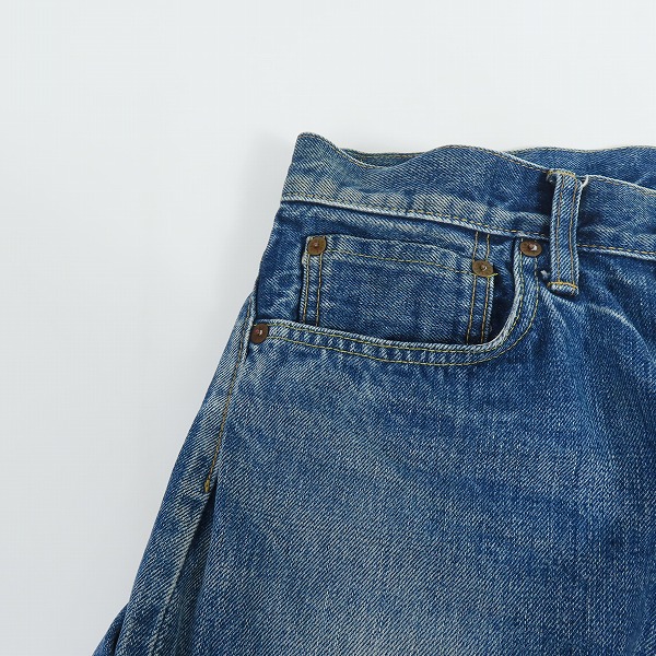 実際に弊社で買取させて頂いたDENIME/ドゥニーム XX セルビッチストレートデニム 革パッチ 50-12-0075/W31の画像 7枚目