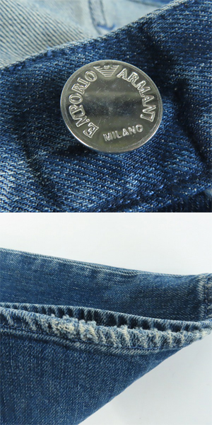 実際に弊社で買取させて頂いたEMPORIO ARMANI/エンポリオアルマーニ  ロゴプレート スリムフィット スキニーデニムパンツ/34の画像 9枚目