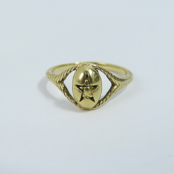 実際に弊社で買取させて頂いたALEX STREETER/アレックスストリーター 18K PAGAN PRIESTESS UNDERSET RING パガンプリーステスアンダーセットリング 6.5号の画像 1枚目