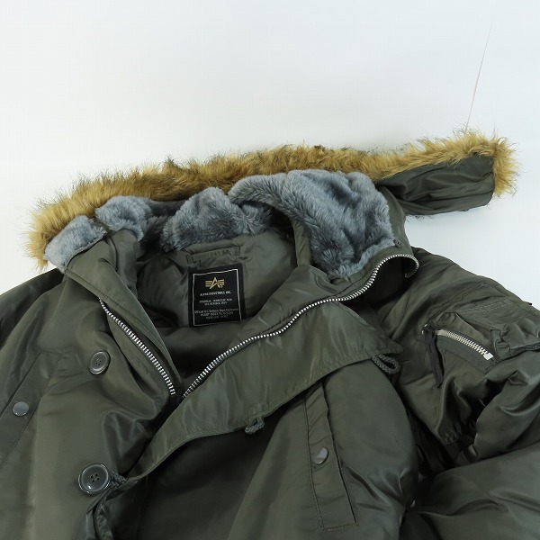 実際に弊社で買取させて頂いたALPHA INDUSTRIES/アルファインダストリーズ N-3B フライトジャケット 20024-76/XLの画像 2枚目