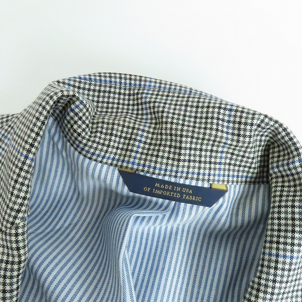 実際に弊社で買取させて頂いたBrooks Brothers/ブルックスブラザーズ own make チェック テーラードジャケット/42Rの画像 6枚目